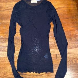 Mesh black long sleeve